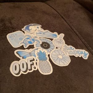 Blue sticker set